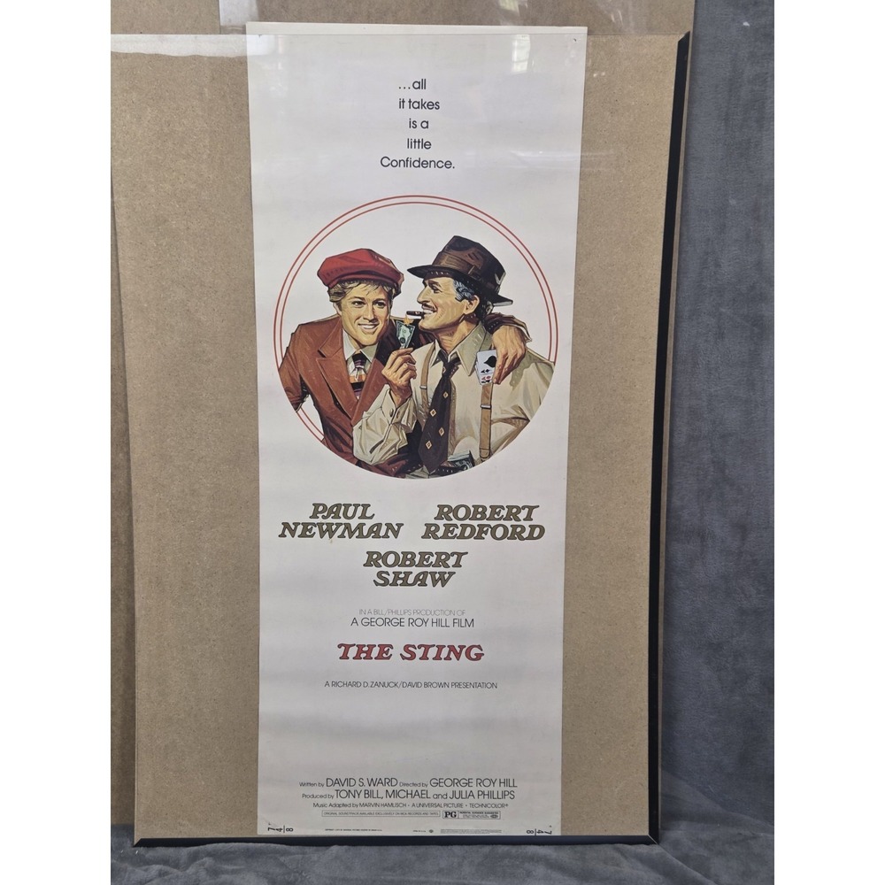 The Sting 1973 Original 14 X 36 Movie Poster Paul Newman Robert Redford Rare